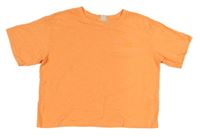 Neónově oranžové crop tričko zn. H&M