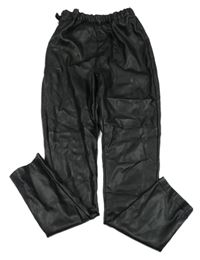 Černé koženkové kalhoty H&M