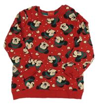 Červená mikina s Mickeym Disney