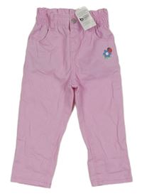 Nové - Světlerůžové rifle s kytičkou Smile 