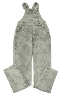 Šedé plísňové laclové rifle s nápisy H&M