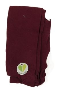 Nové - 2x Vínové + béžové punčocháče 