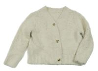 Smetanový chlupatý propínací svetr Original Marines