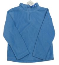 Nové - Modrá fleecová mikina so stojačikom