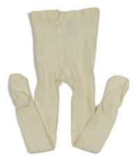 Smetanové vzorované punčocháče H&M