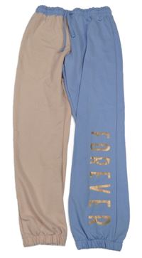 Modro-svetloružové tepláky s nápisom Pep&Co.