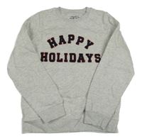 Sivá melírovaná mikina s nápisom Next