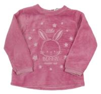 Ružová plyšová mikina s králikom Fagottino