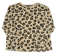 Béžovo-čierne vzorované tričko Primark