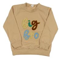 Béžová mikina s nápisom