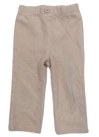 Svetloružové zamatové rebrované nohavice H&M