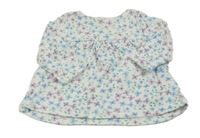 Biela bavlnená šatová tunika s kvietkami M&S