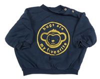 Tmavomodrá oversize mikina s opičkou George