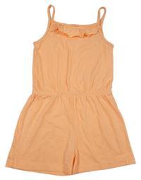 Neonově oranžový letní overal s volánkem Kiki&Koko