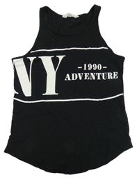 Čierny top s nápisom H&M