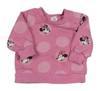 Růžová puntíkatá mikina s Minnie PRIMARK