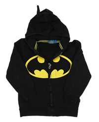 Čierna prepínaci mikina s Batmanem a kapucňou Rebel