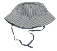 Modro-bílý pruhovaný krepový zavazovací klobouk H&M