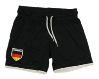 Černo-bílé sportovní fotbalové kraťasy Deutschland zn. H&M