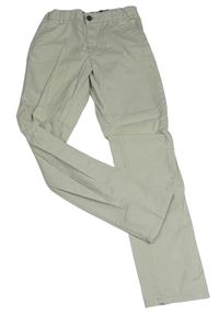 Svetlobéžové chino plátenné nohavice H&M