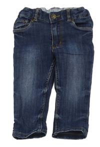 Tmavomodré slim teplákové rifle zn. H&M