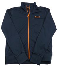 Tmavomodrá propínací sportovní mikina s logem Bench.