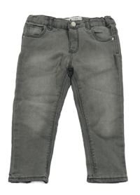 Sivé skinny teplákové rifle ZARA