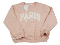 Nové - svetloružová mikina s nápismi H&M