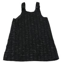 Černo-bílé melírované vlněné šaty little kids