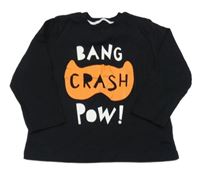 Černé triko s nápisy Rebel