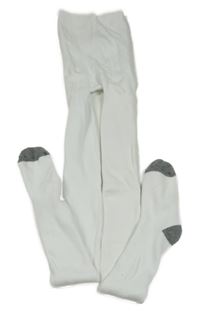 Bílo-šedé teplé punčocháče Lily & Dan