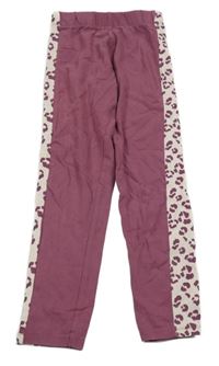 Světlevínovo/pudrové legíny so vzorom Nutmeg