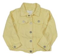 Světležlutá riflová bunda s límečkem Next