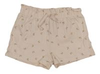 Svetloružové paper bag kraťasy s třešničkami George