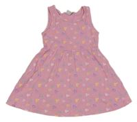 Ružové šaty so srdiečkami Kiki&Koko
