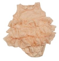 Broskvové body s krajkou a volánky LC WaIKIKI