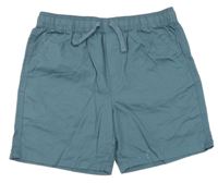 Tmavomodrošedé plátenné kraťasy PRIMARK