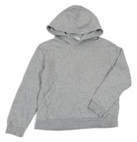 Sivá melírovaná mikina s vreckom a kapucňou H&M