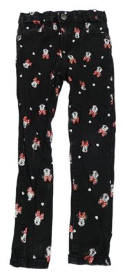 Černé skinny rifle s Minnie a srdíčky PRIMARK