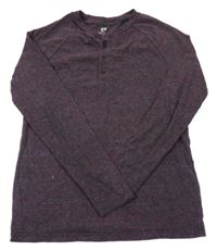 Černošedo-červeno-modré melírované tričko H&M
