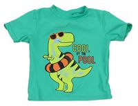 Zelené UV tričko s dinosaurom Shein