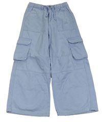Světlemodré wide leg cargo rifle Primark