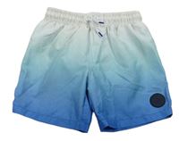 Bílo-modré ombré plážové kraťasy Primark