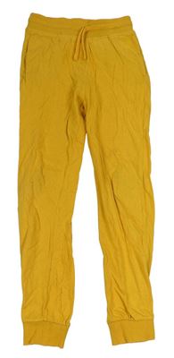 Hořčicové lehké tepláky H&M