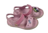 Růžové gumové sandály s motýlem Crocs vel. 28