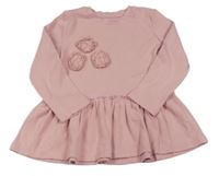 Ružová rebrovaná tunika s 3D kvety Matalan
