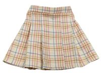 Krémovo-ružovo-modrá kockovaná sukňa Primark