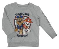 Sivá melírovaná mikina s Paw Patrol Nickelodeon