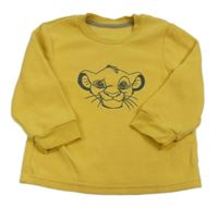 Horčicová fleecová mikina so Simbou Primark