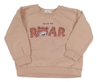 Ružová mikina s nápisom s tigrom Mango